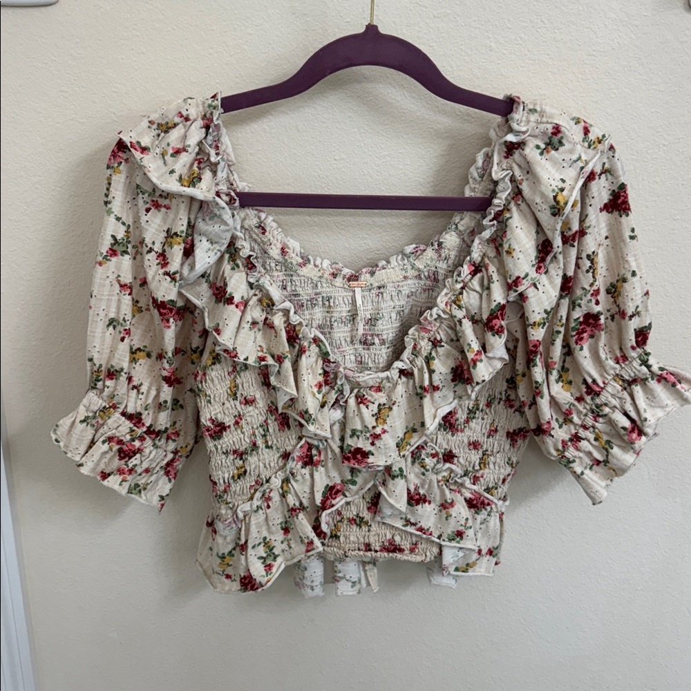 Floral Ruffle Blouse